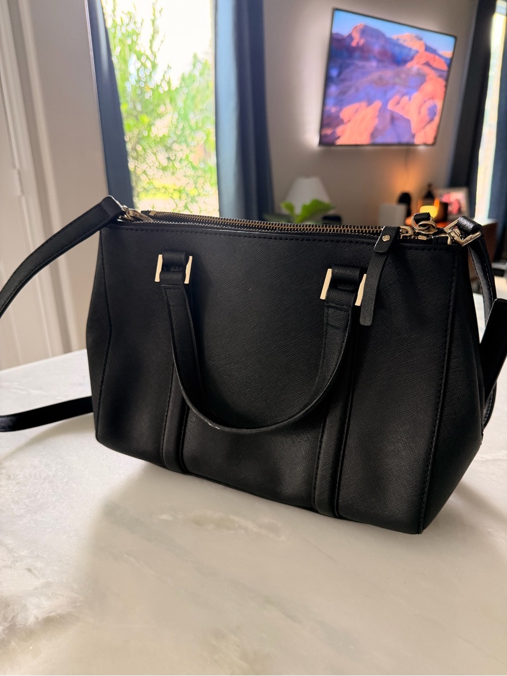 kate spade Black Saffiano Shoulder Bag with Gold Hardware - Picture 2 of 6